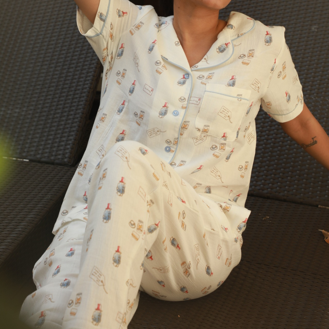 Azure Whisper Muslin-Pyjamas