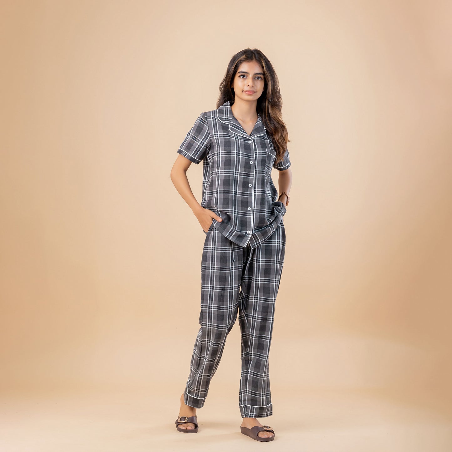 Charcoal Check Women’s Pyjamas
