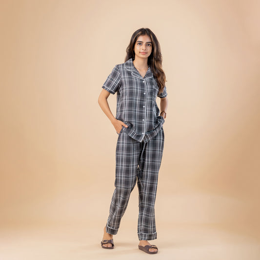 Charcoal Check Women’s Pyjamas