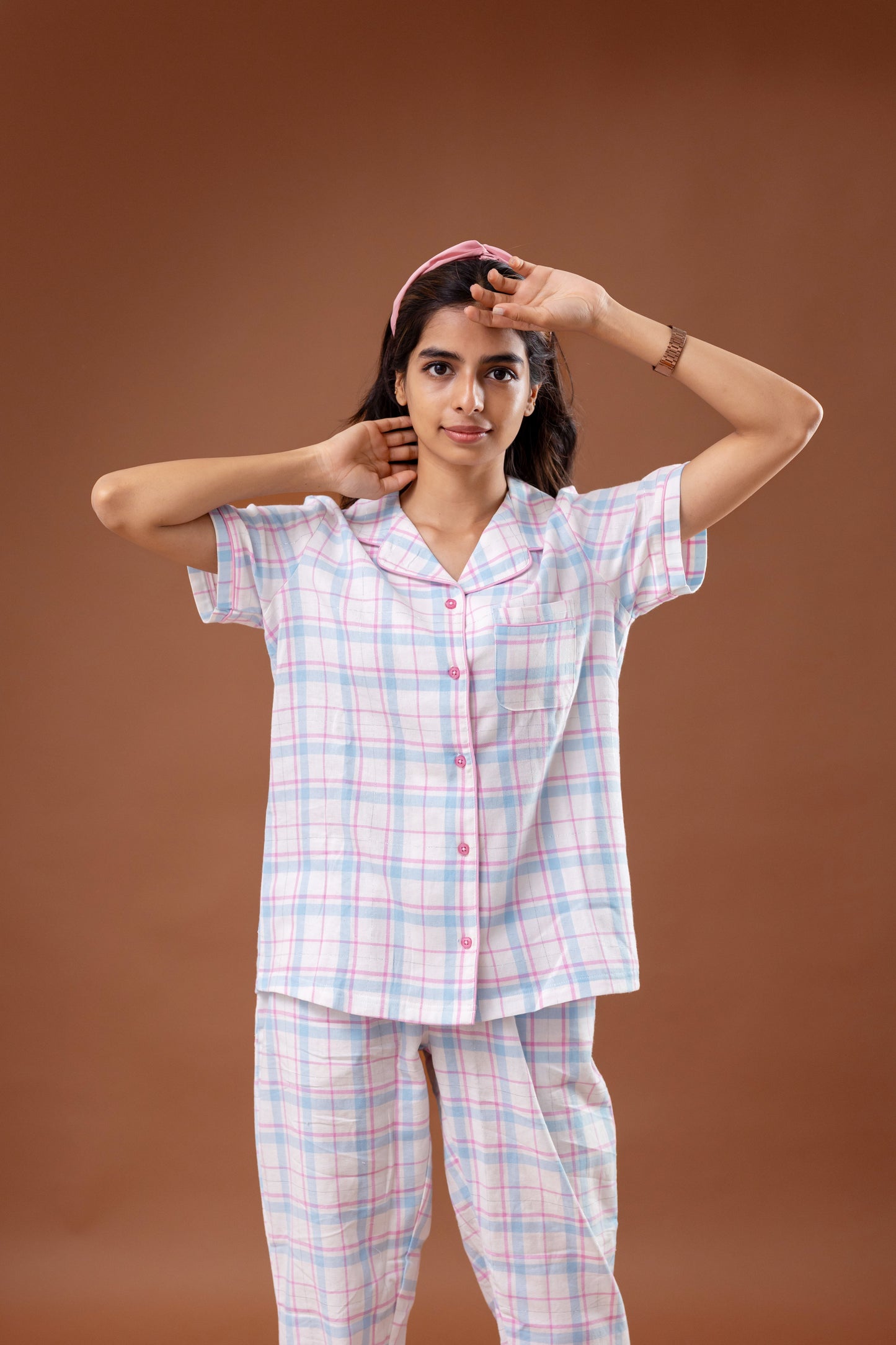 Blush Check Women’s Pyjamas