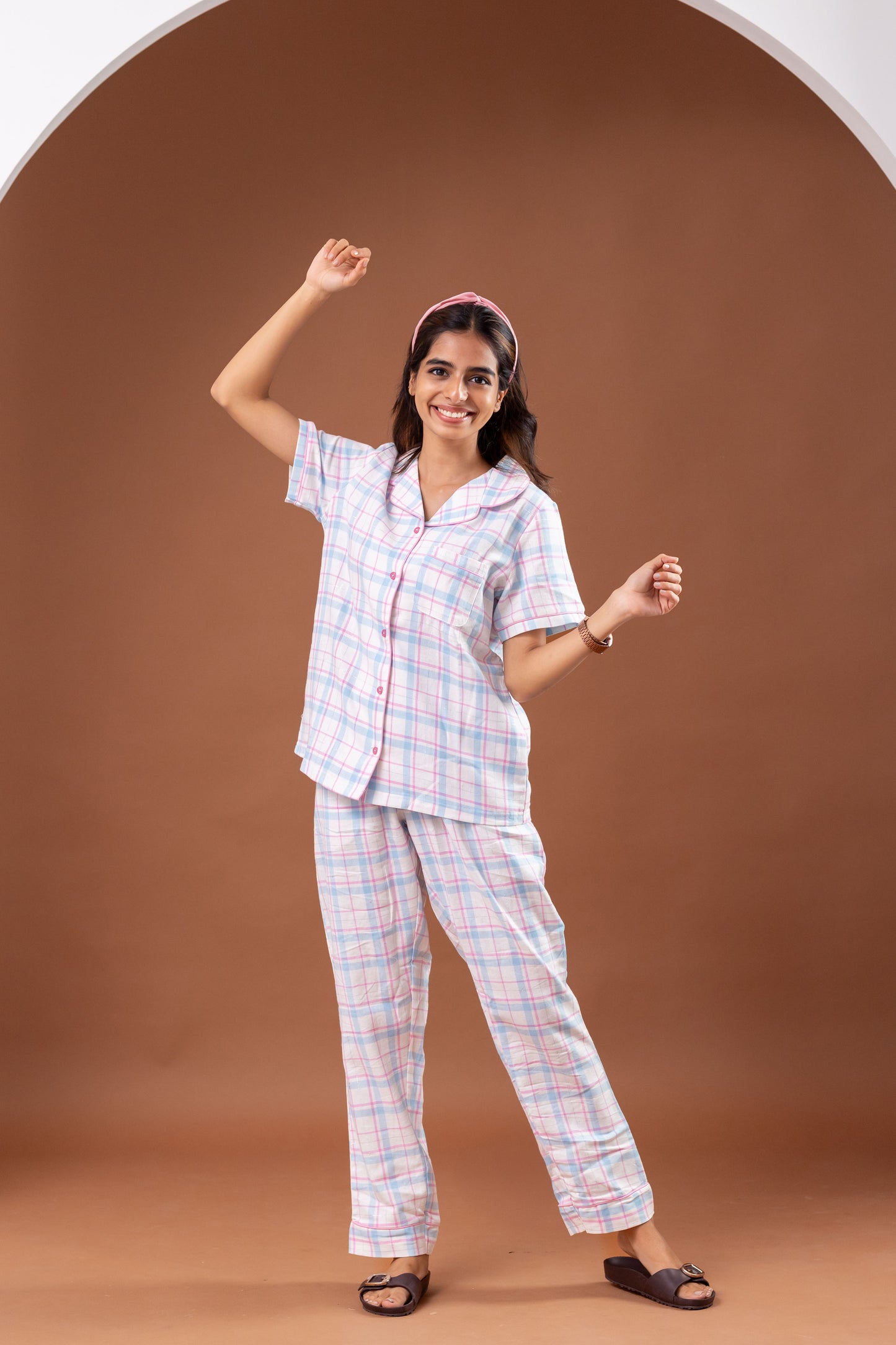Blush Check Women’s Pyjamas
