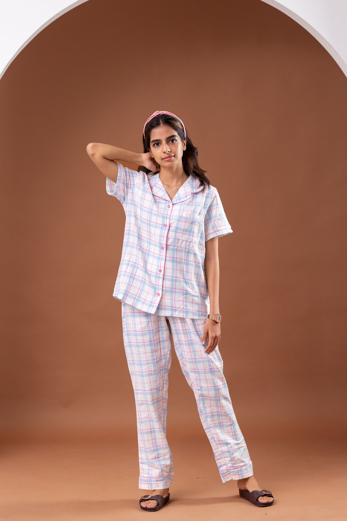 Blush Check Women’s Pyjamas
