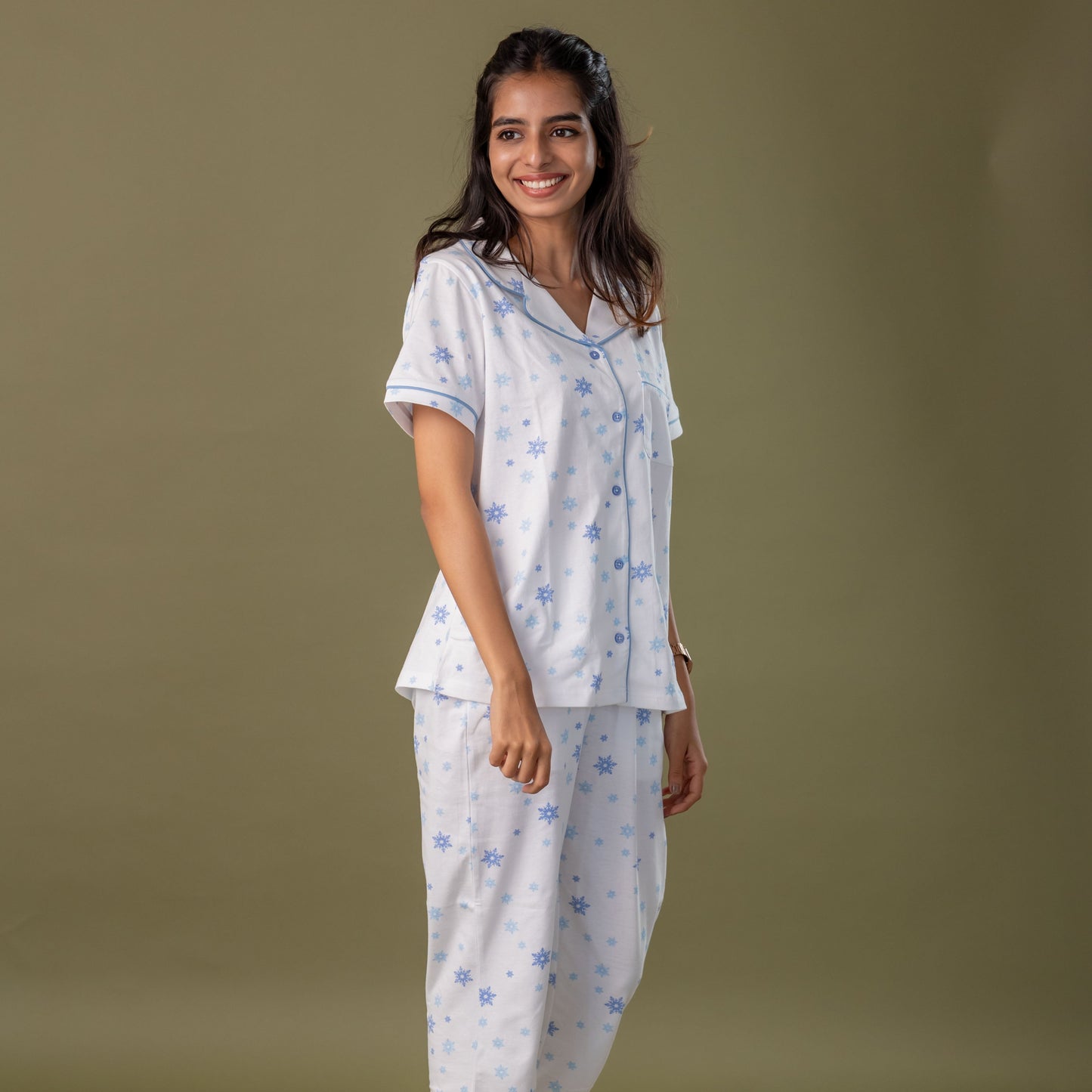 Winter white Snowflake Pyjamas