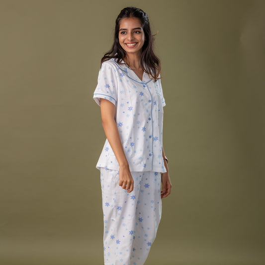 Winter white Snowflake Pyjamas