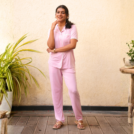 CANDY PINK BAMBOO PYJAMA SET