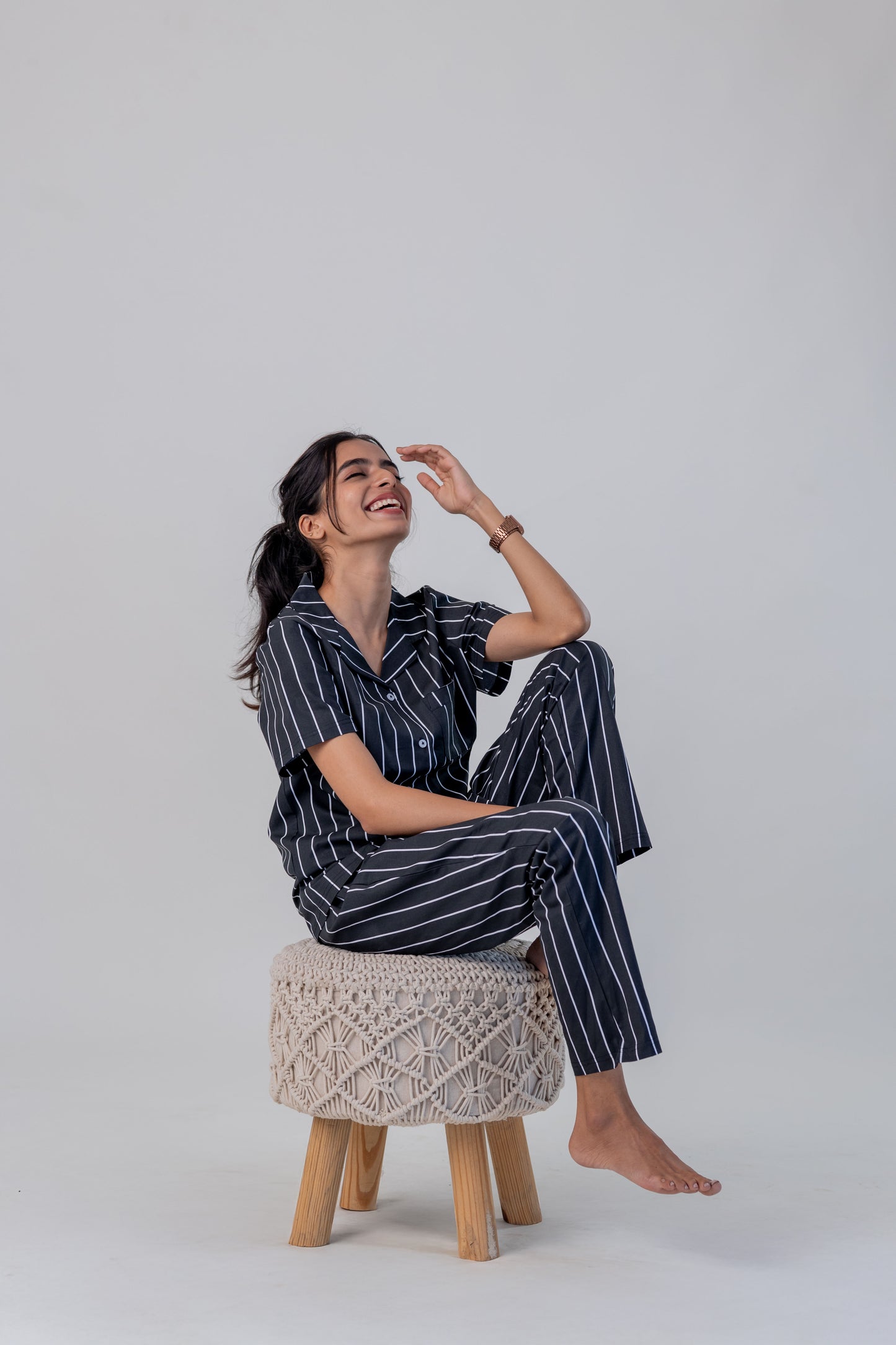 MIDNIGHT STRIPE CO-ORD SET