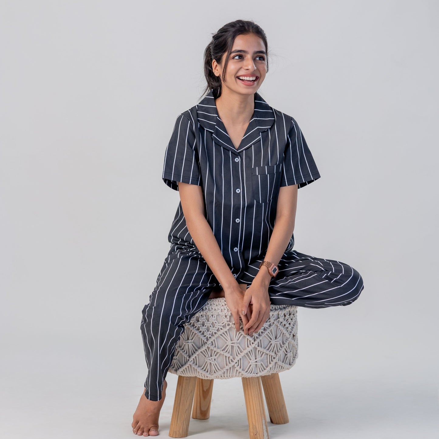 MIDNIGHT STRIPE CO-ORD SET