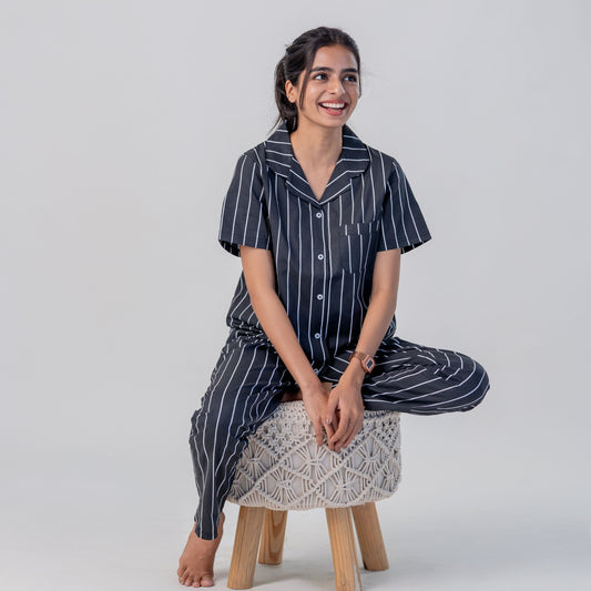MIDNIGHT STRIPE CO-ORD SET