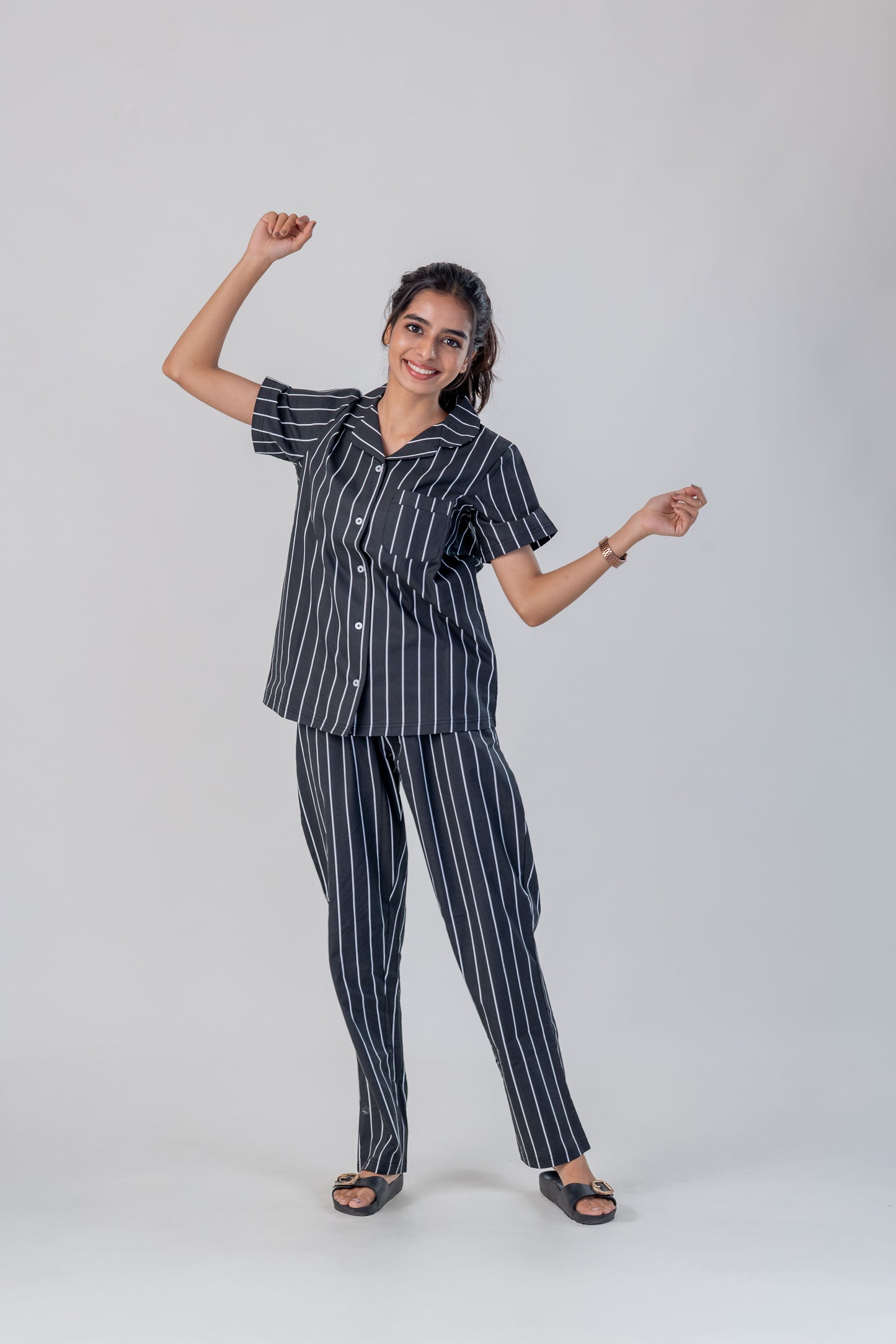 MIDNIGHT STRIPE CO-ORD SET