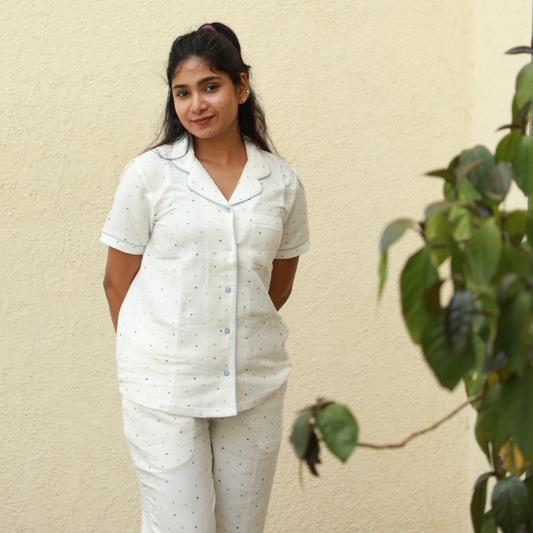 Starlight White Muslin-Pyjamas