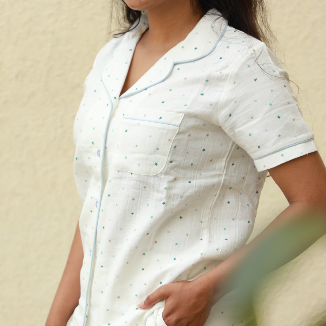 Starlight White Muslin-Pyjamas