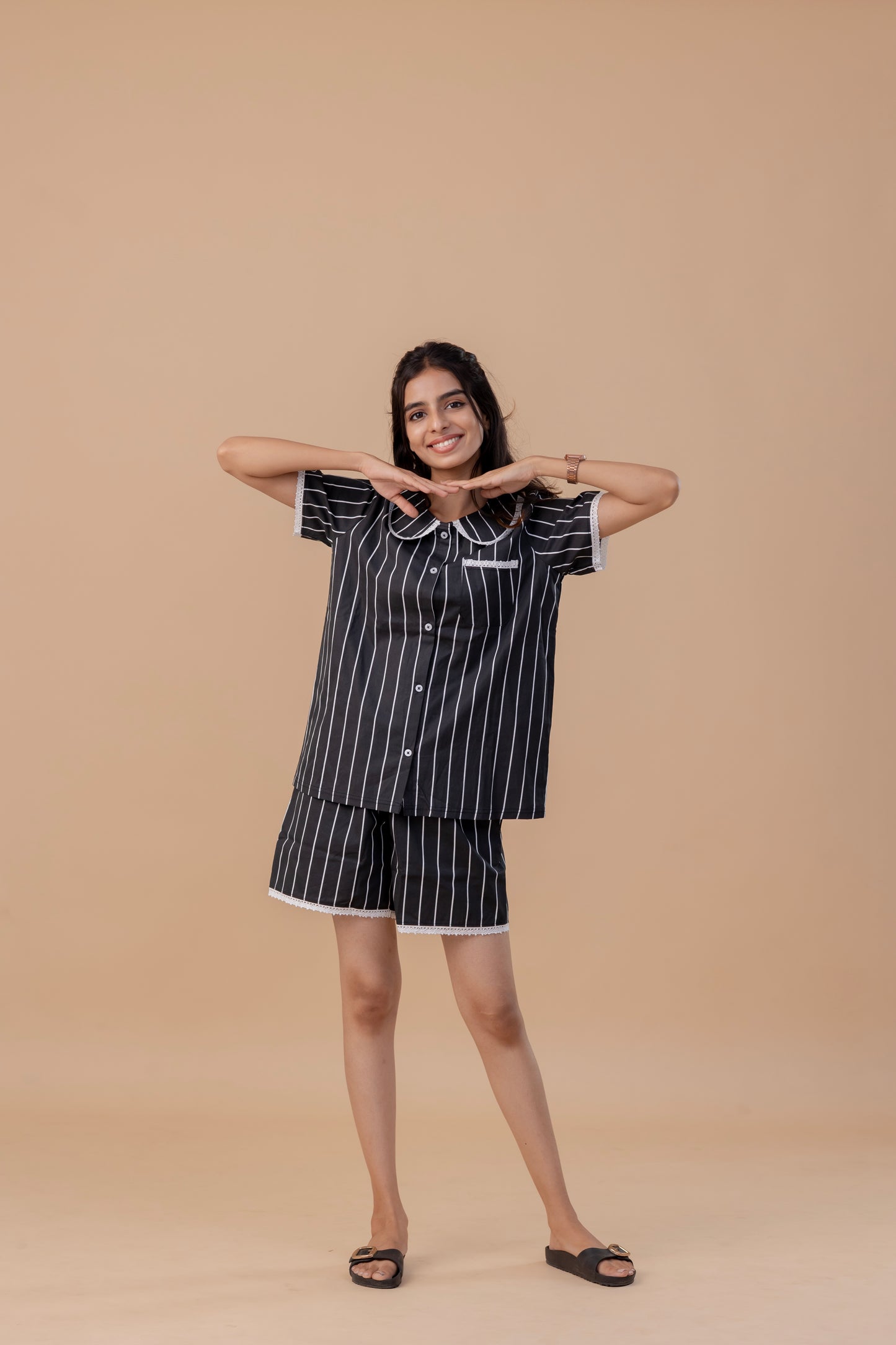 BLACK PETER PAN SHORT SET