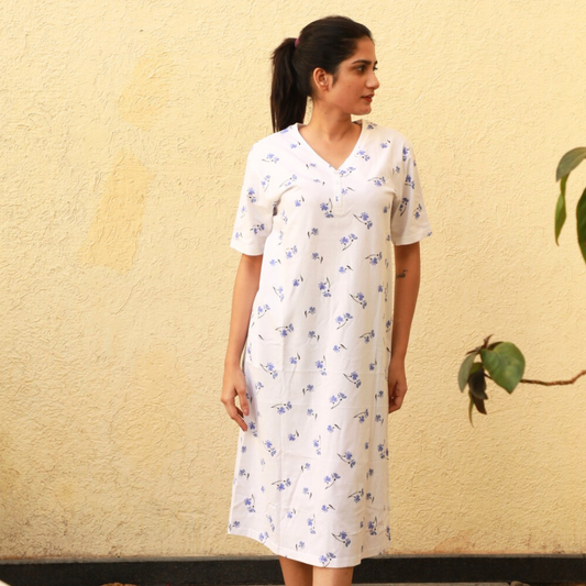 Blue Bloom Drift Maxi Sleep Tee