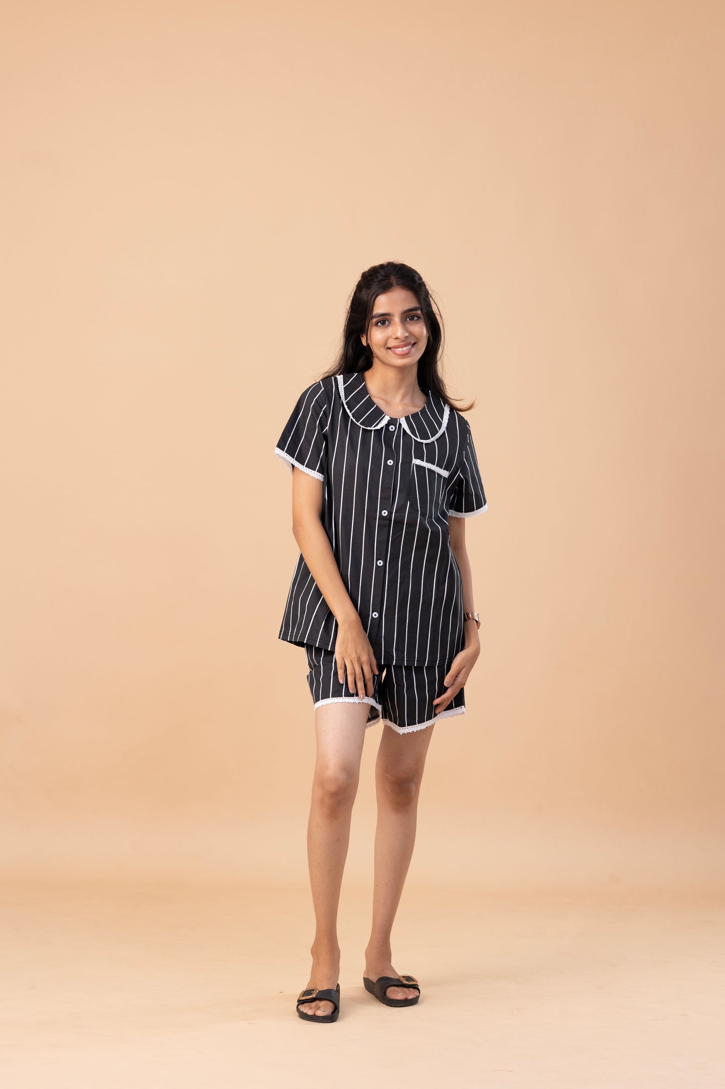 BLACK PETER PAN SHORT SET