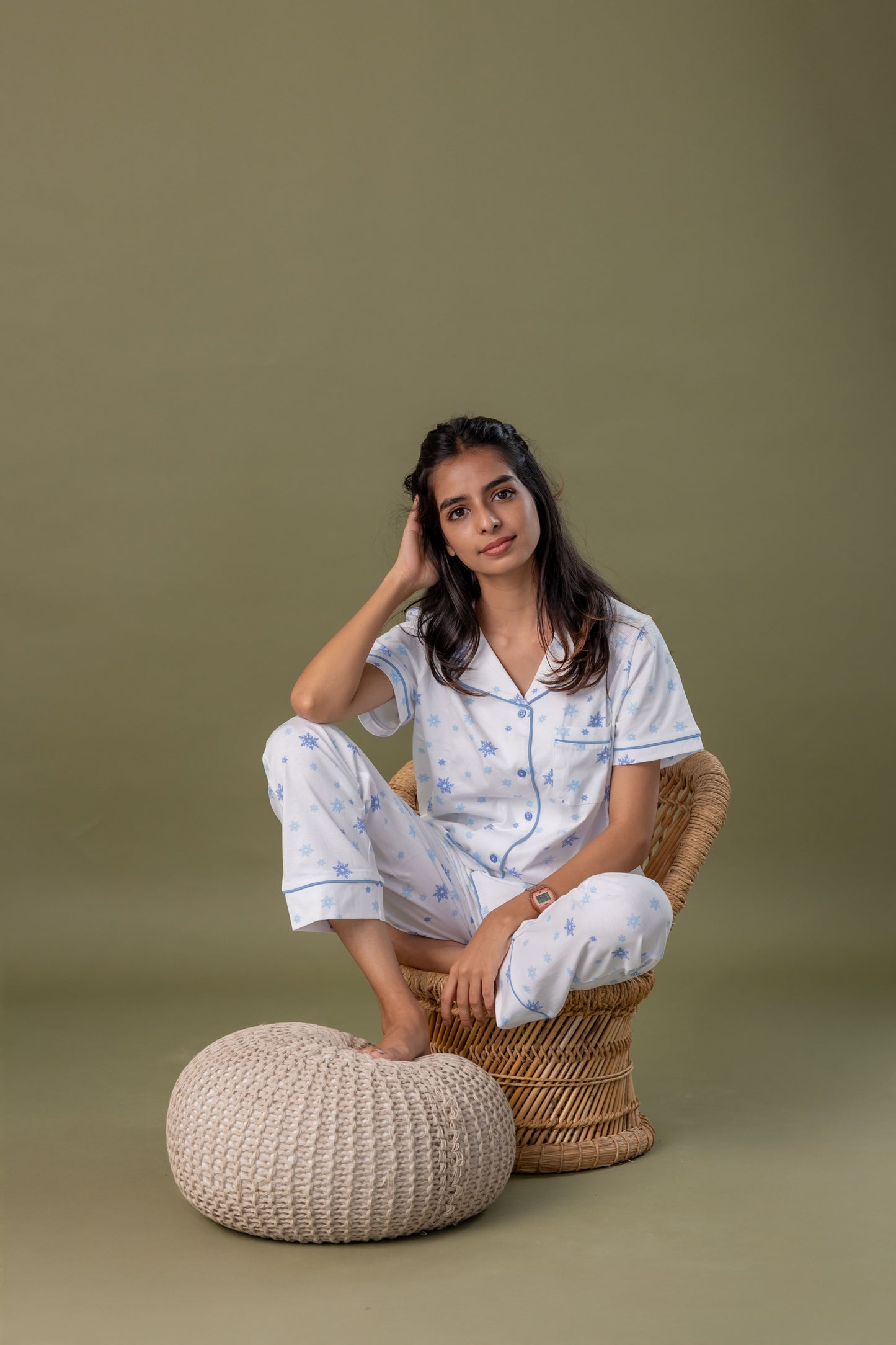 Winter white Snowflake Pyjamas