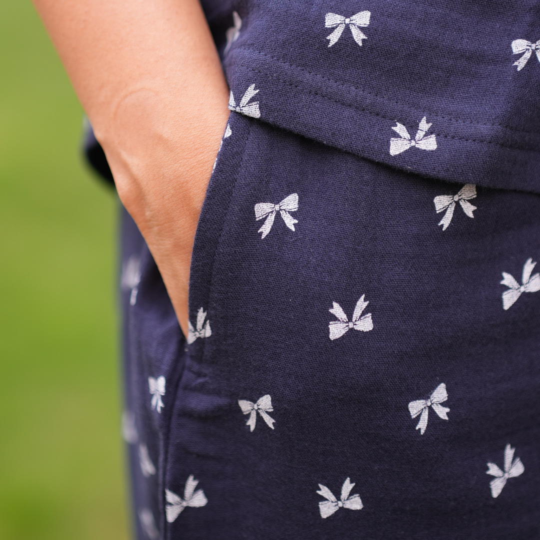 Midnight Navy Muslin Pyjamas