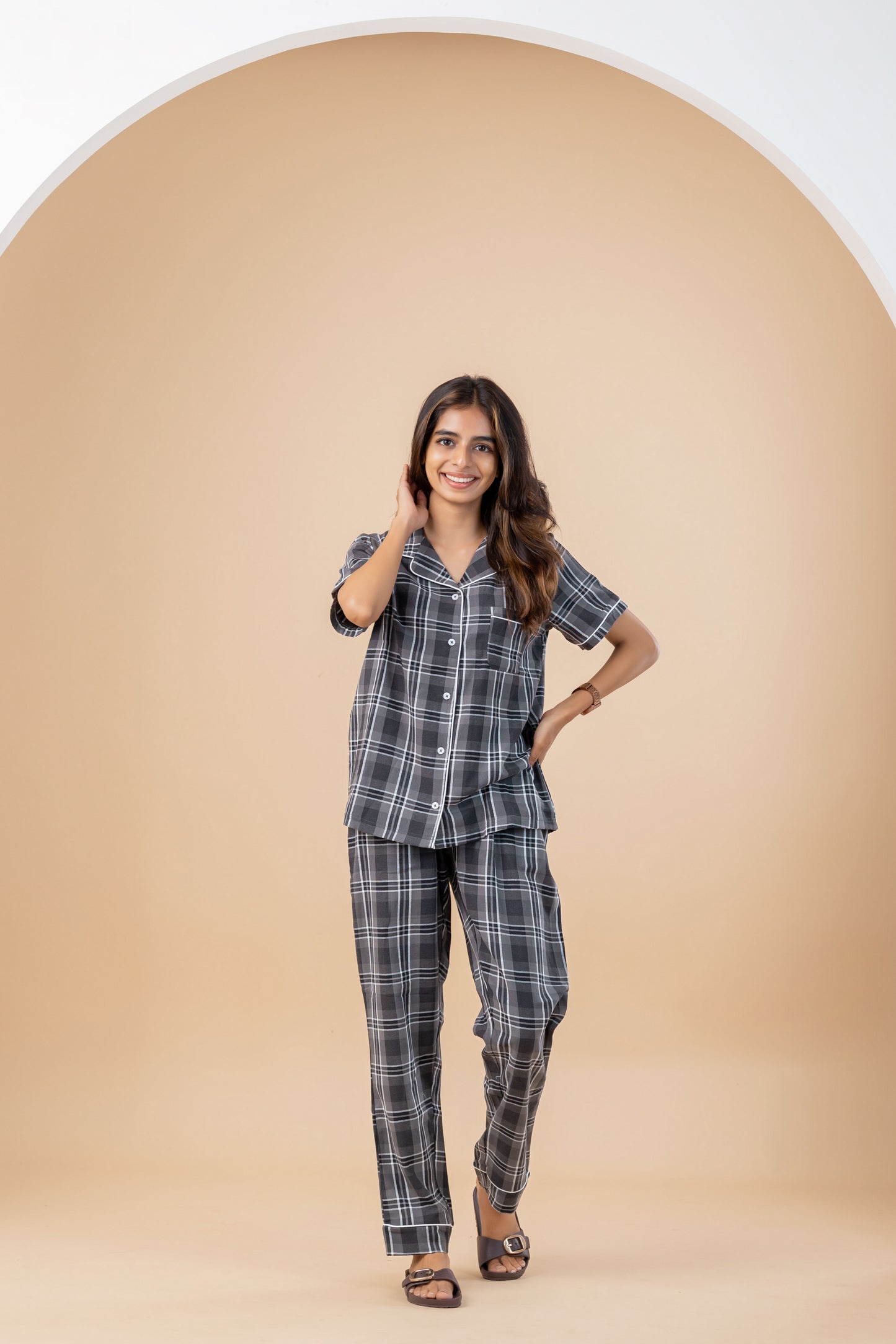 Charcoal Check Women’s Pyjamas