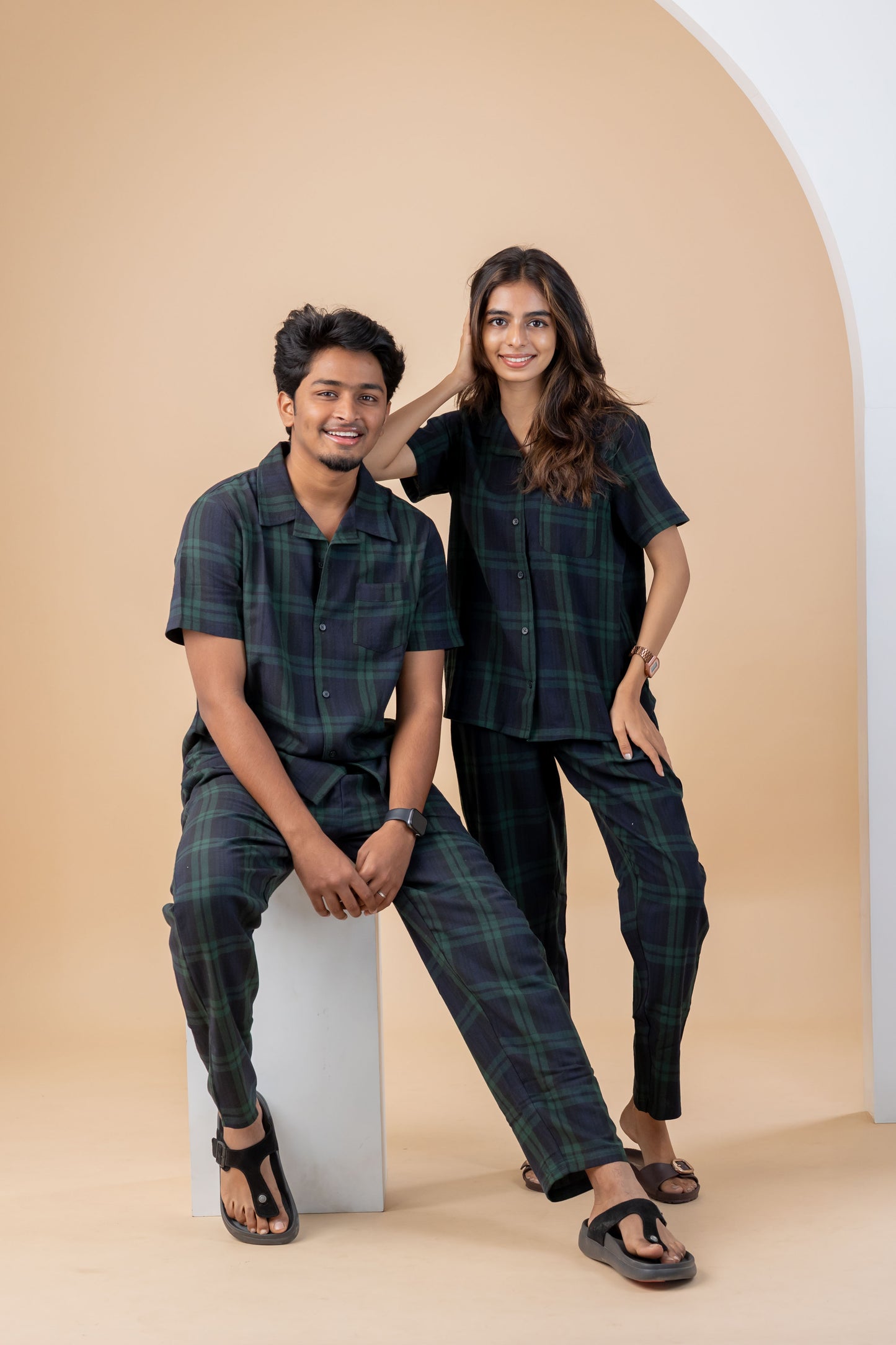 GREEN TARTAN COUPLE PYJAMAS