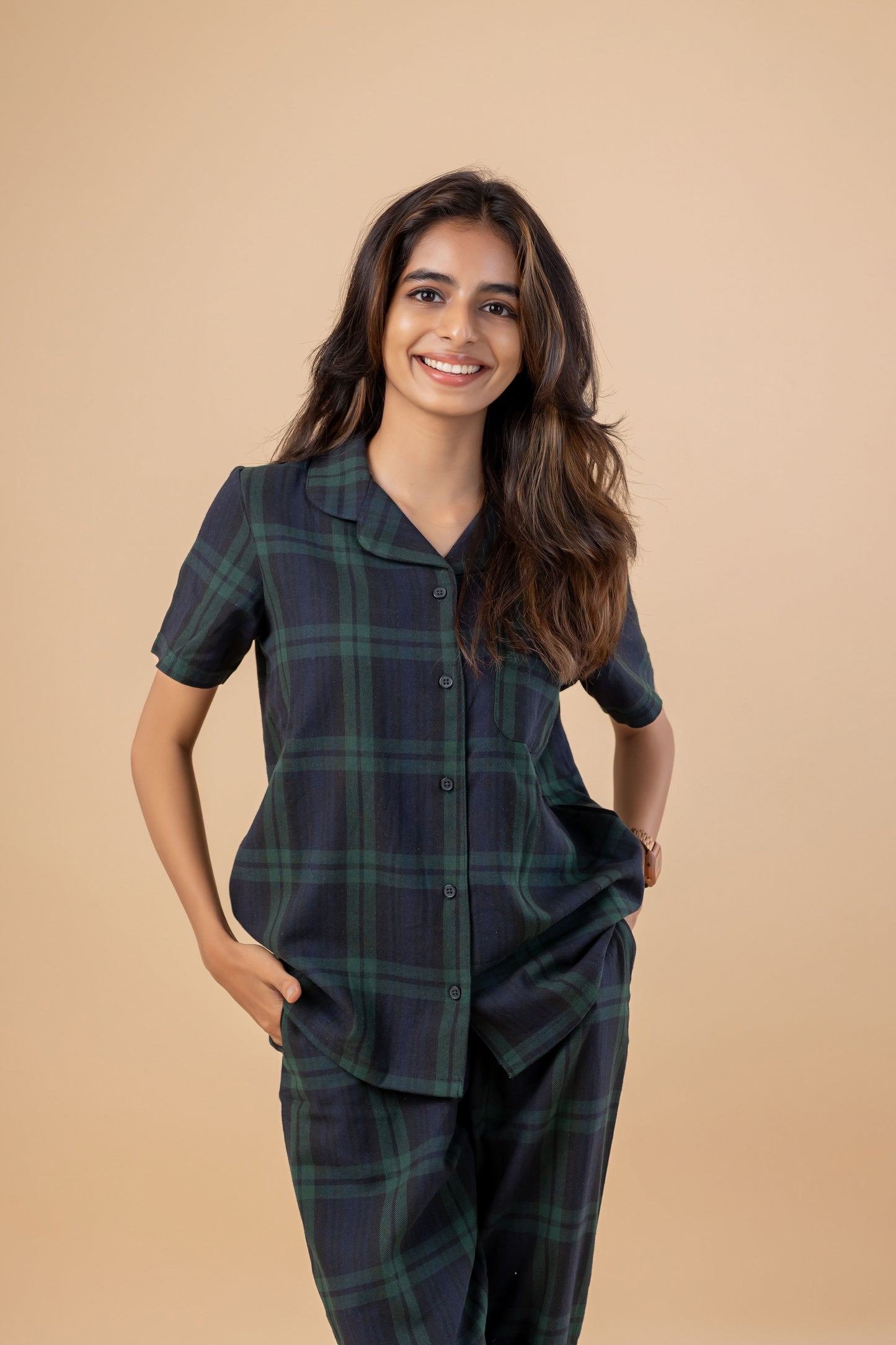 GREEN TARTAN WOMEN'S PYJAMAS