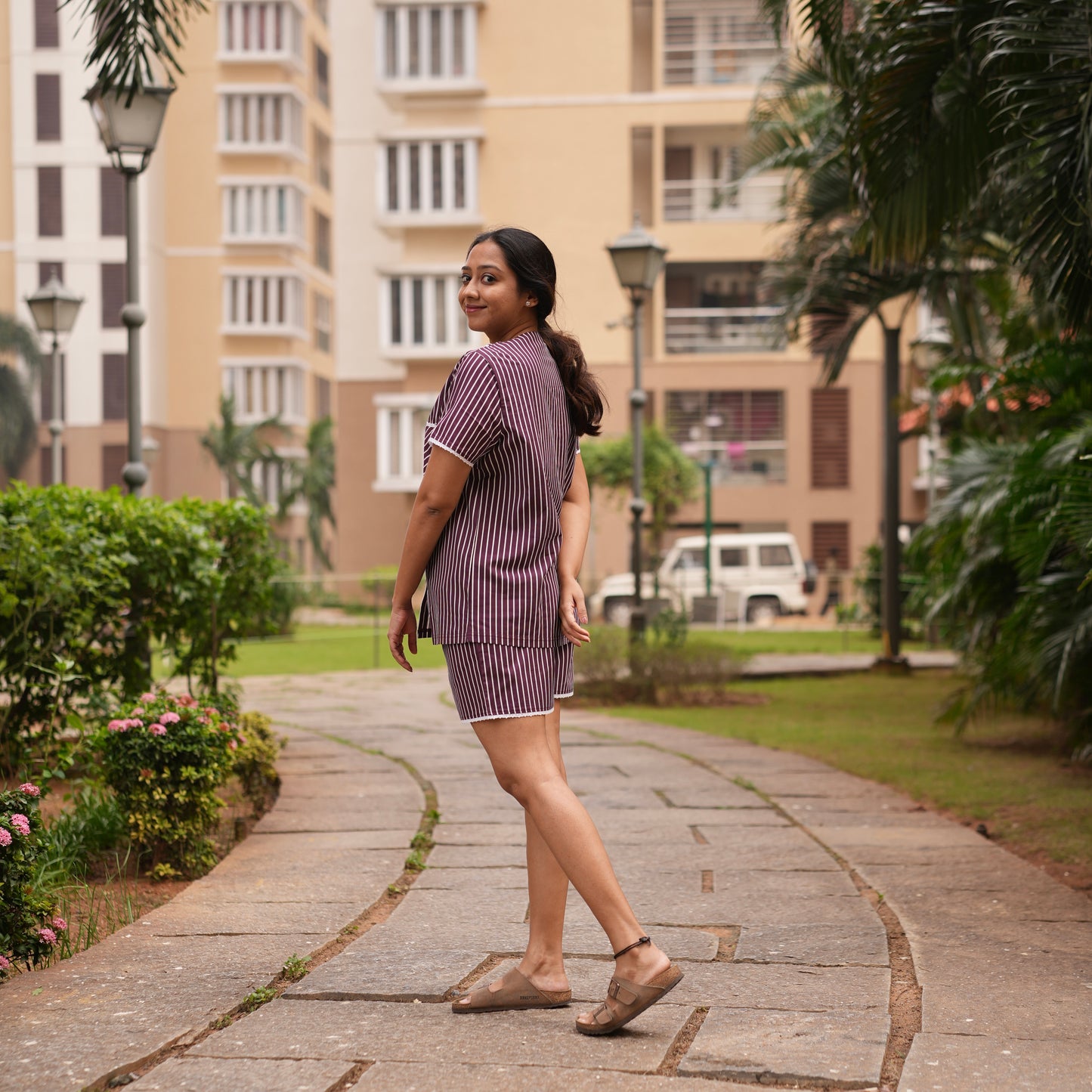 BURGUNDY PETER PAN PYJAMAS