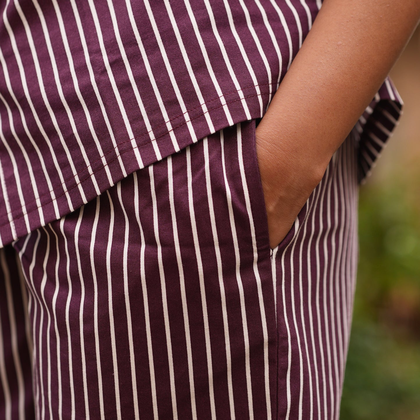 BURGUNDY PETER PAN PYJAMAS