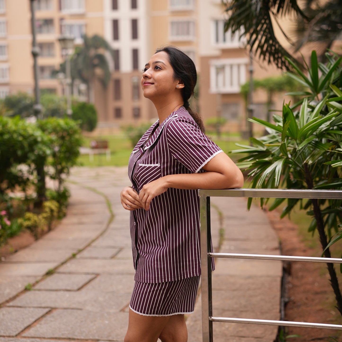 BURGUNDY PETER PAN PYJAMAS