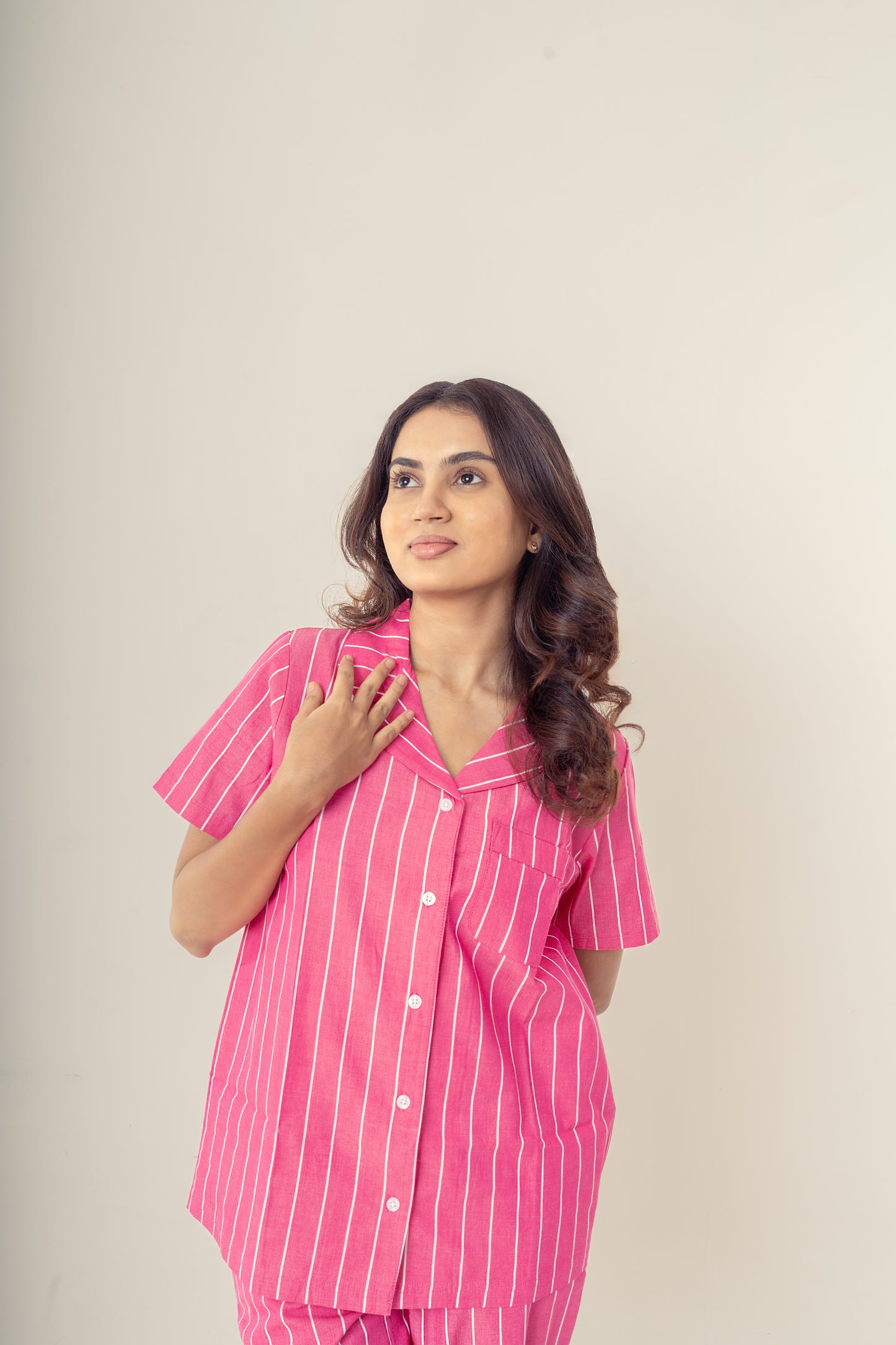 Rose Dusk Striped Cotton Set