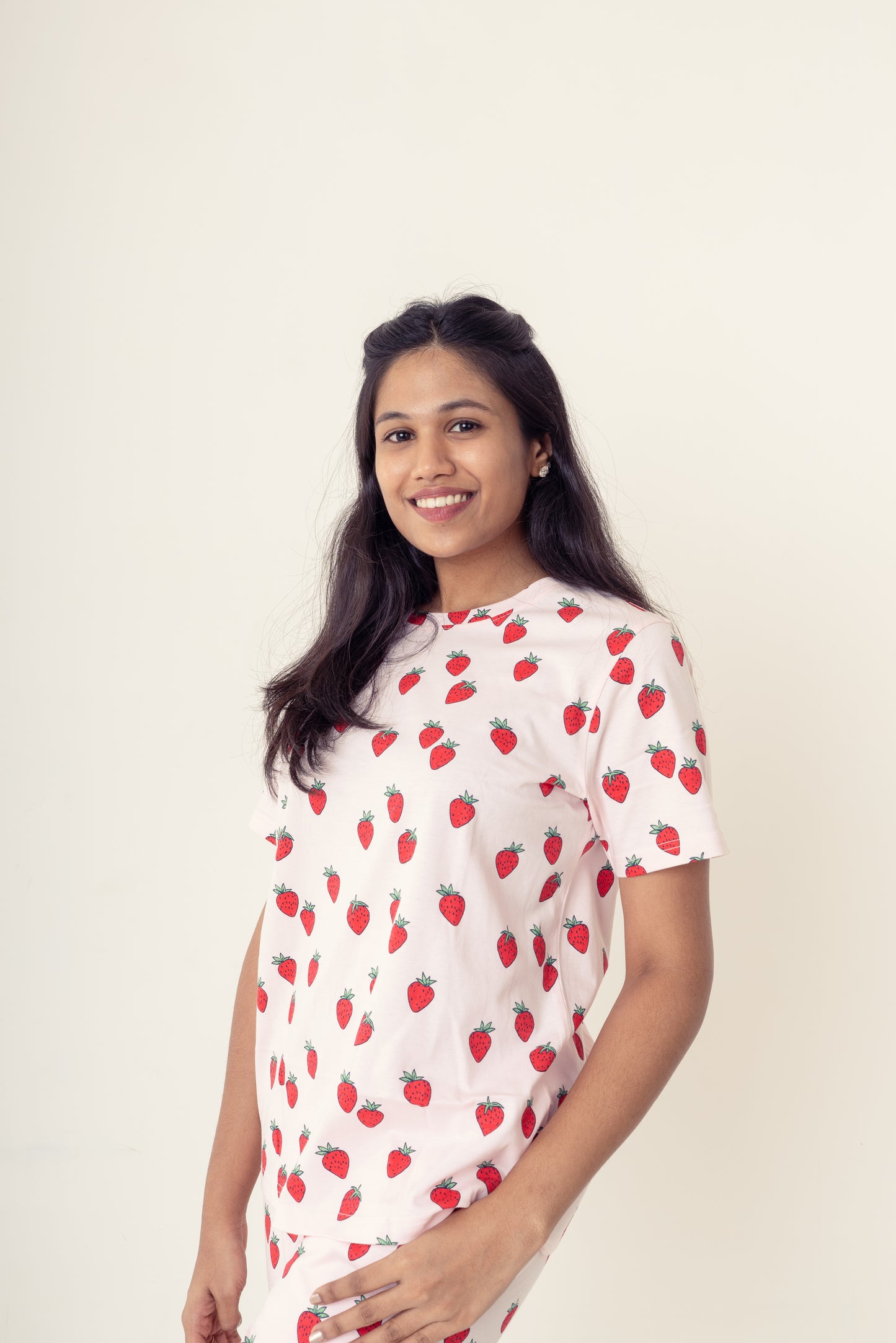 Strawberry Blush Pink Tee Jamas
