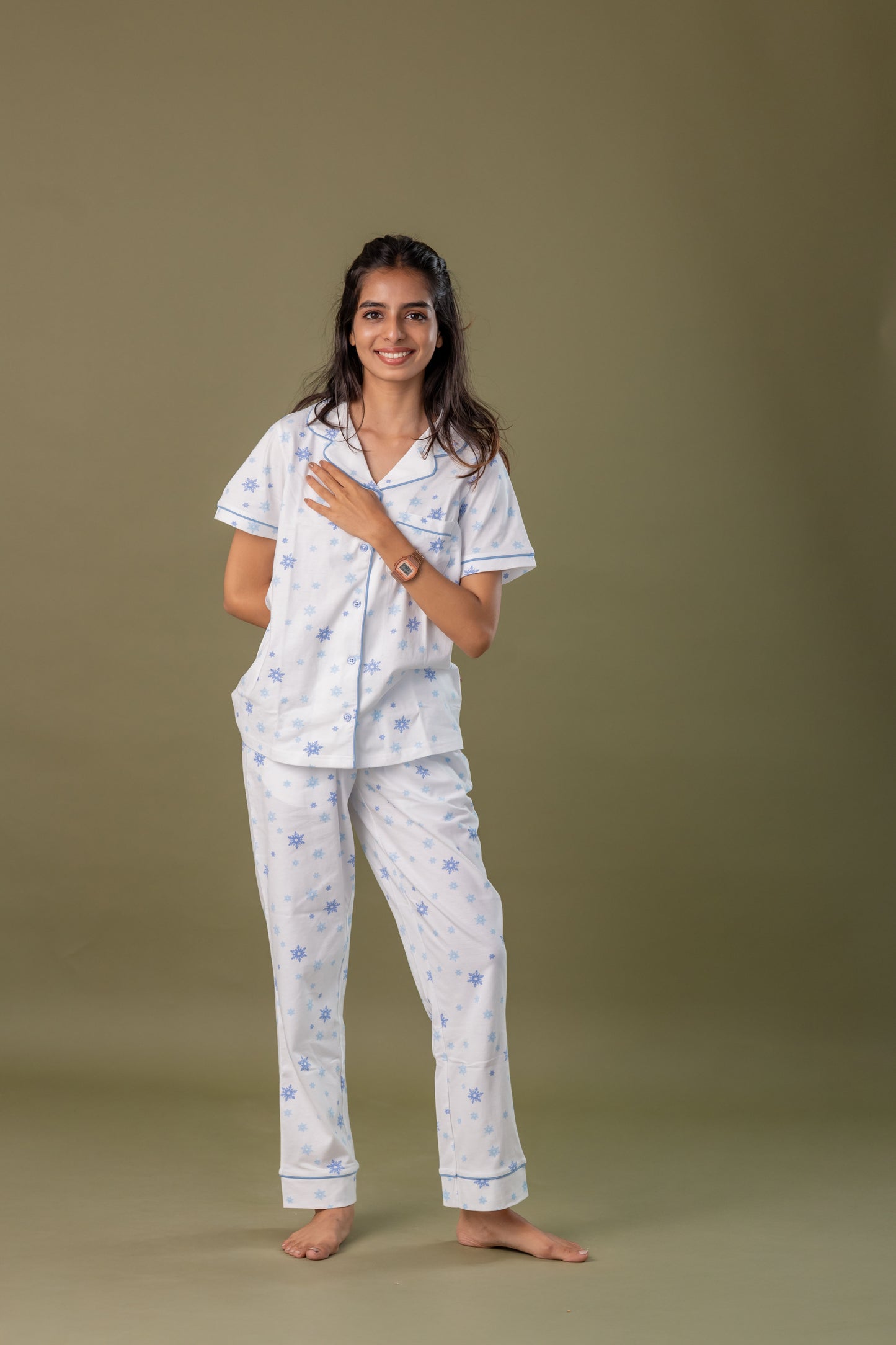 Winter white Snowflake Pyjamas