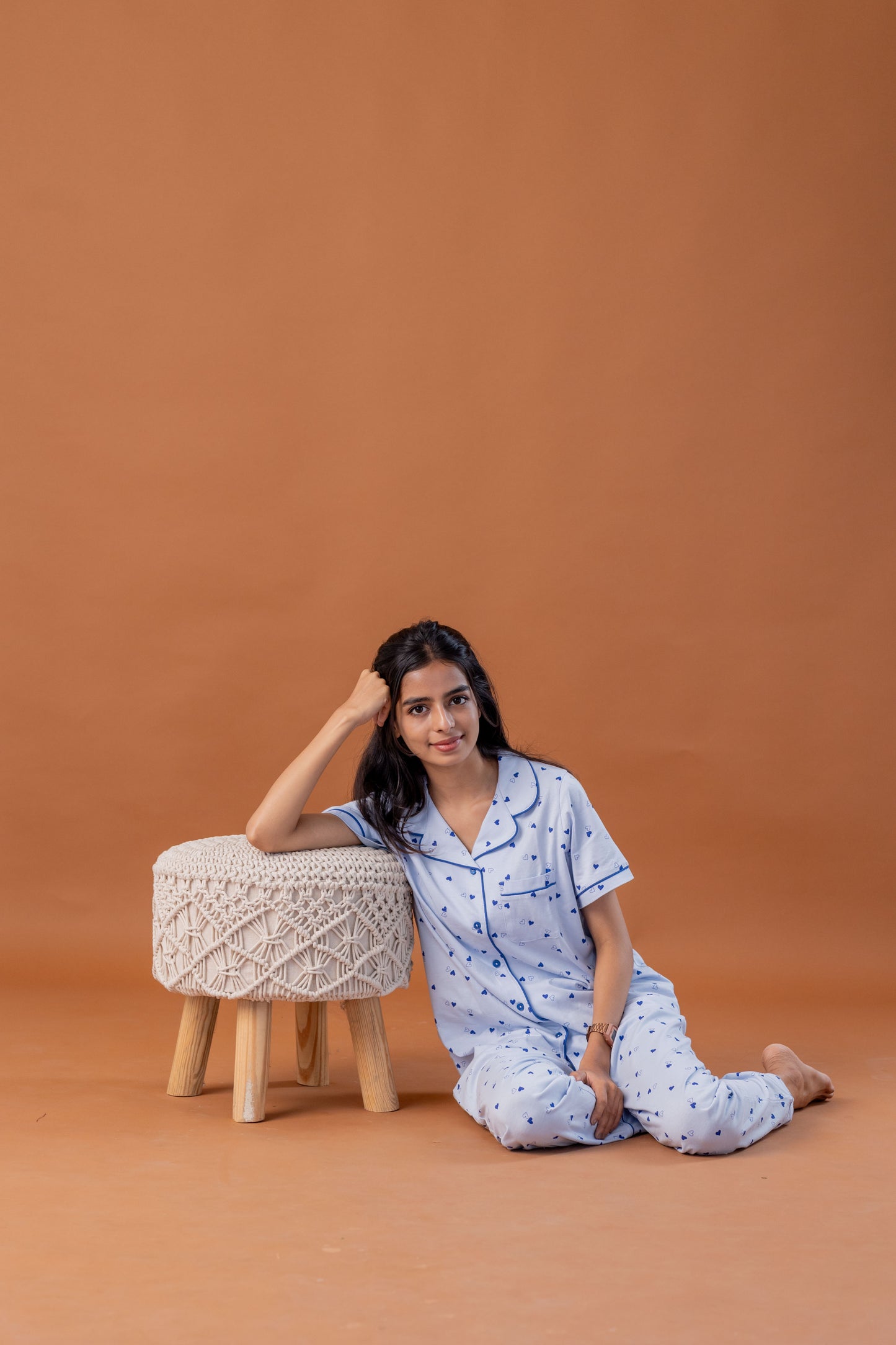 BLUE LOVE CO-ORD PYJAMAS
