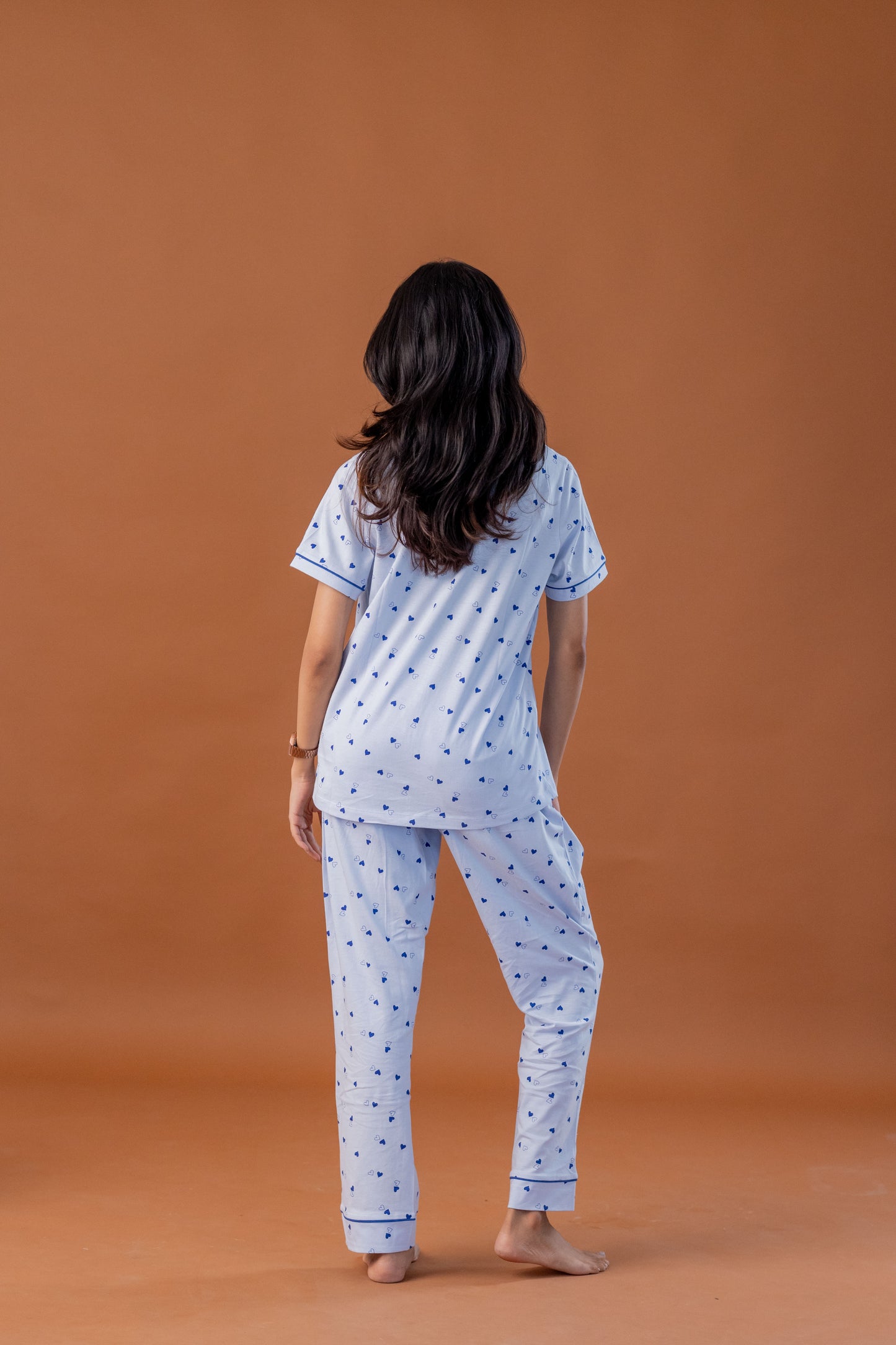 BLUE LOVE CO-ORD PYJAMAS