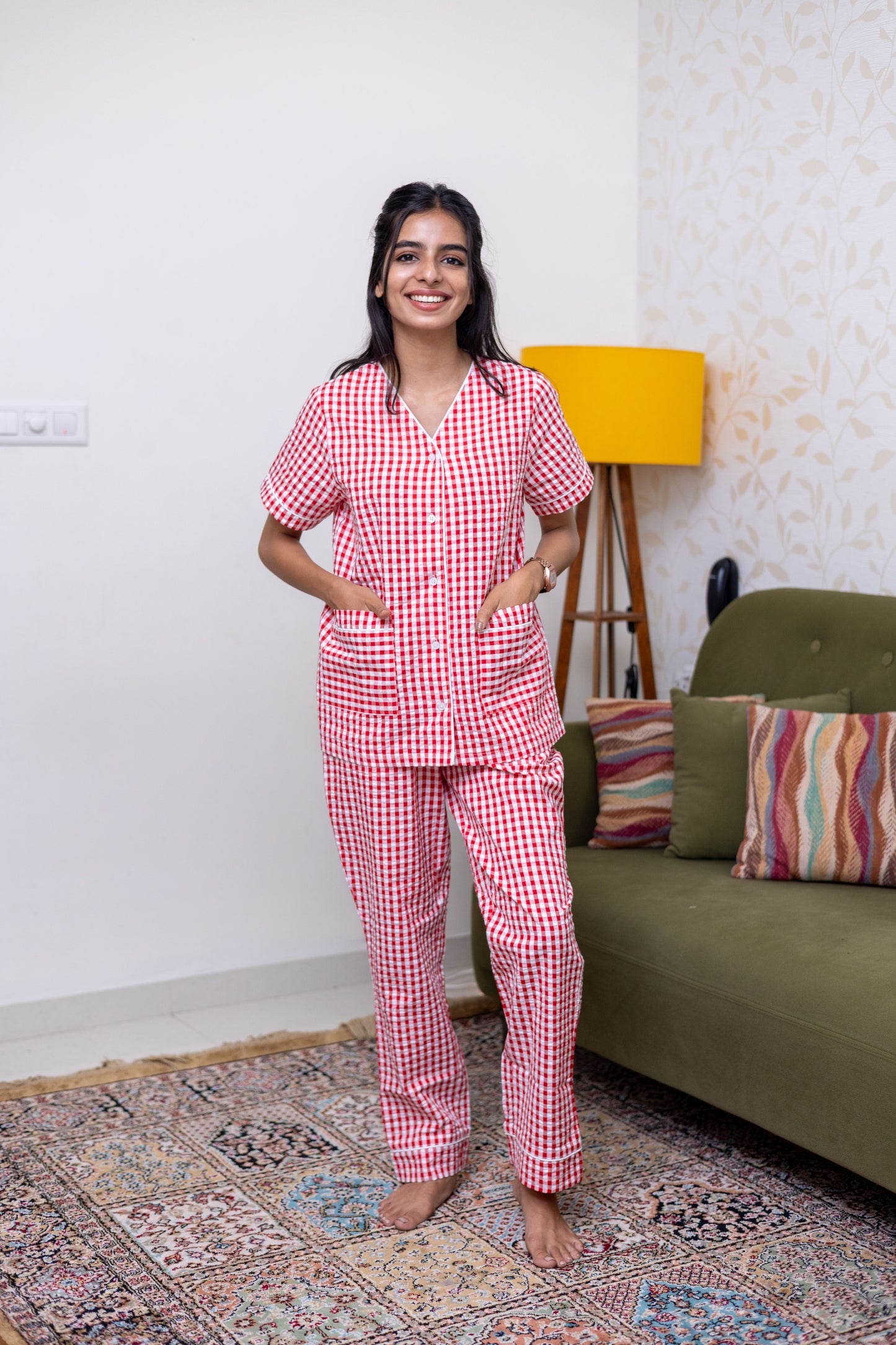 Cherry Gingham Pyjamas