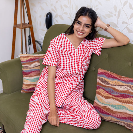 Cherry Gingham Pyjamas